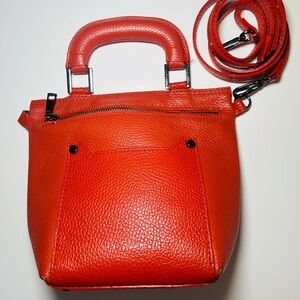 Orange Leather Handbag